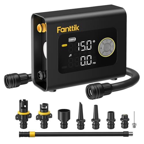 Fanttik X9 Cross 4X Portable Tire Inflator, Paddle Board Pump | Max 75PSI with Auto-Off, Deflation | Air Pump with Light a...