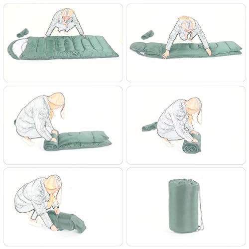 Wind Tour 3 Season Lightweight Waterproof Sleeping Bag Indoor & Outdoor for Hiking Backpacking Camping Traveling
