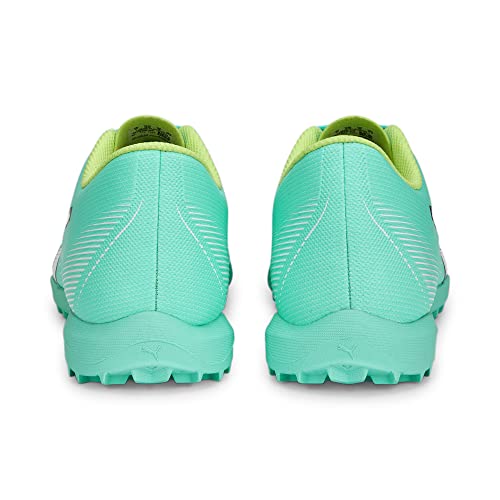 PUMA Mens Ultra Play Turf Trainer Soccer Cleats, Electric Peppermint-PUMA Mens White-Fast Yellow, 8