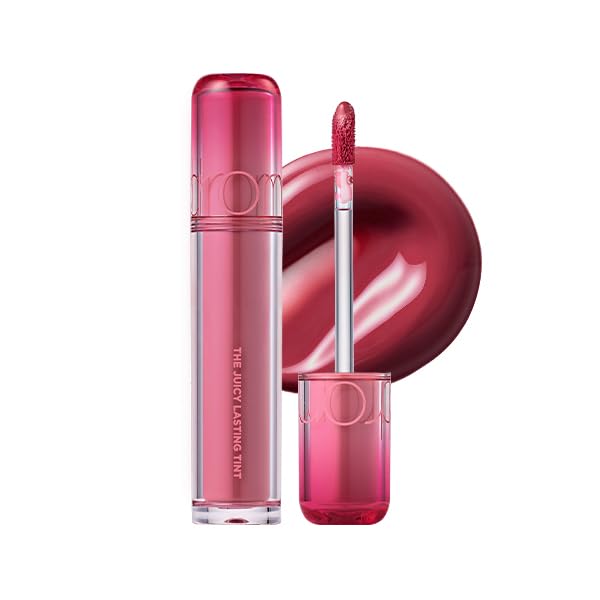 rom&nd THE JUICY LASTING TINT 04 FIG FIG | K-Beauty Rosy Plum Lip Stain Gloss | Tanghulu-Inspired High-Shine, Long-Lasting, Hydrating & Plumping Effect