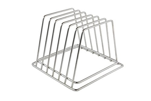 Thirteen Chefs Stainless Steel Cutting Board Rack - Holds 6 Boards up to 3/4" Wide - NSF Approved for Commercial Kitchens
