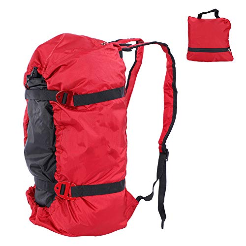 Tiiyee Rock Climbing Rope Bag, Arborist Rope Storage Bag Portable Folding Shoulder Backpack Large Capacity Tarp Waterproof...