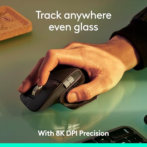 Logitech MX Master 3S Bluetooth Edition Wireless Mouse, No USB Receiver - Ultra-Fast Scrolling, Ergo, 8K DPI, Track on Gla...