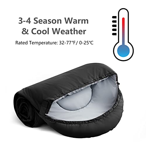 ORTHOMTEX Sleeping Bags for Adults,Kids & Girls-Warm & Cold Weather Lightweight Waterproof Sleeping Bag Backpack with Comp...