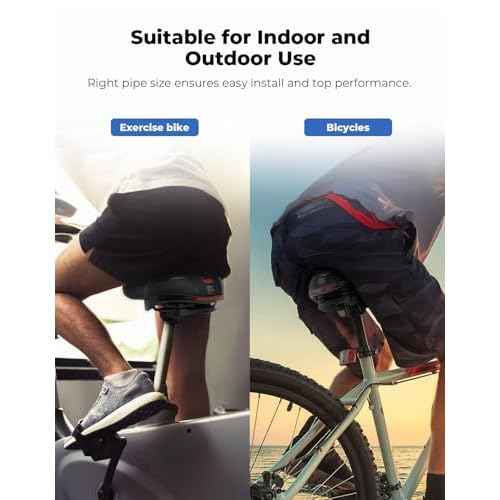 KEMIMOTO Bike Seat Cushion with Soft Foam Padded, Comfortable Bike Seat for Men Women, Bicycle Saddle for Touring, Exercise Bicycle, Commuter, Travel