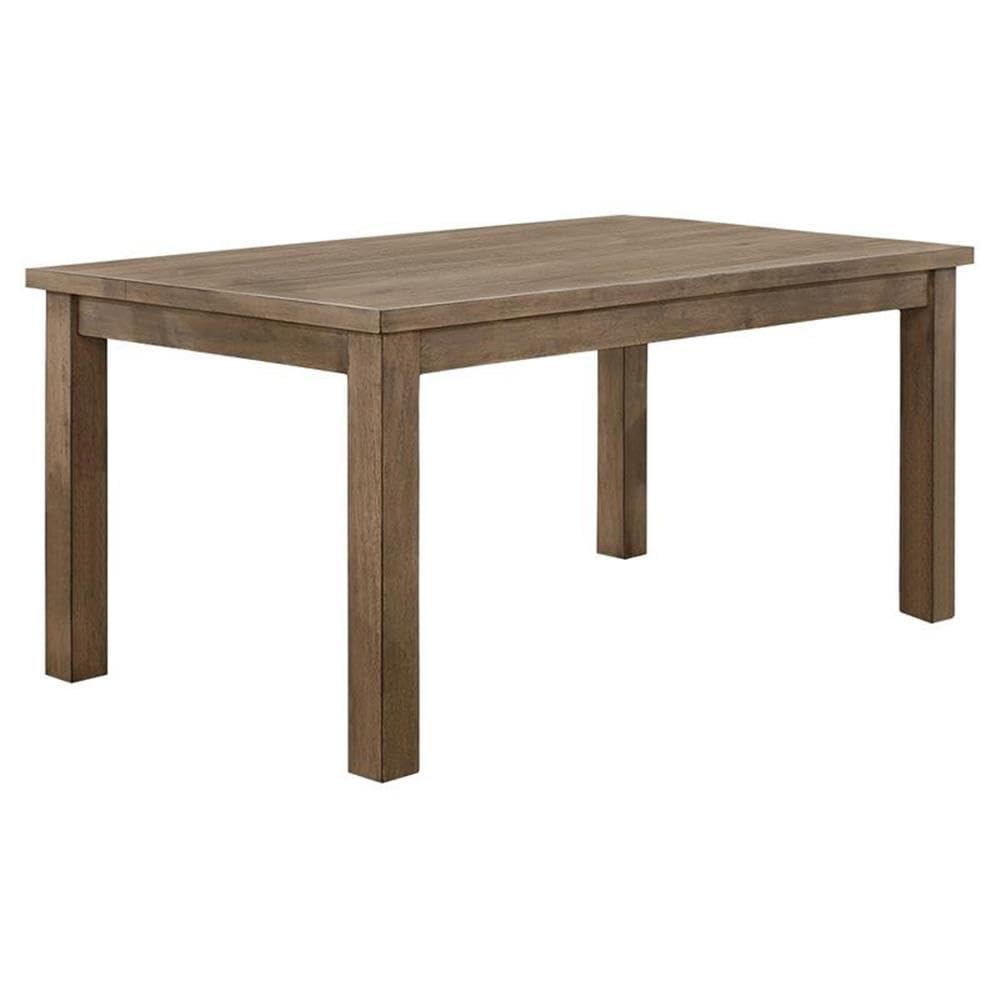 Lexicon Janina 66" Rectangular Dining Table, Solid Wood Frame with Pine Veneer Top, Dining Room Furniture, Natural Finish Rustic Farmhouse Kitchen Table for 4, 38" D x 66" W x 30" H - Natural