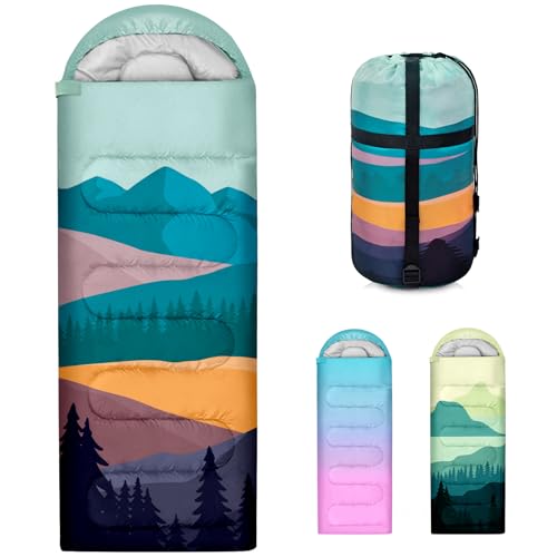 Sleeping Bags for Adults, 3 Seasons Warm & Cold Weather Waterproof Lightweight Backpacking Camping Sleeping Bag for Indoor...