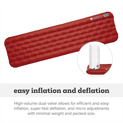 Big Agnes Rapide SL - Insulated Sleeping Pad, Ultralight, All Season Compact Backpacking and Hiking, Pumphouse Sack Includ...