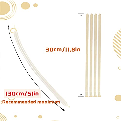 ZBYDNG 260 Balloons Clear, Thickening Long Balloons for Tying Arch, Twisting Latex Animals Magic Modeling Skinny Birthday ...