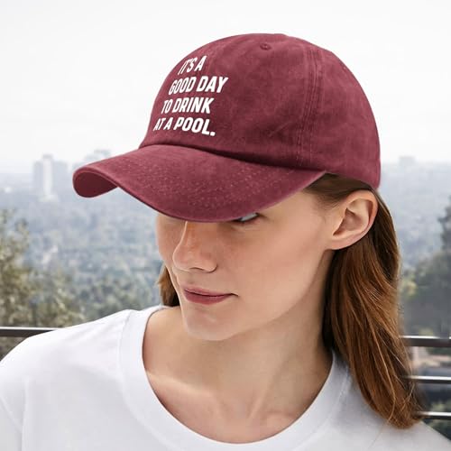 Rogany It's a Good Day to Drink at a Pool caps Cowboy hat Mens Golf hat Gifts for Men Golf Hat