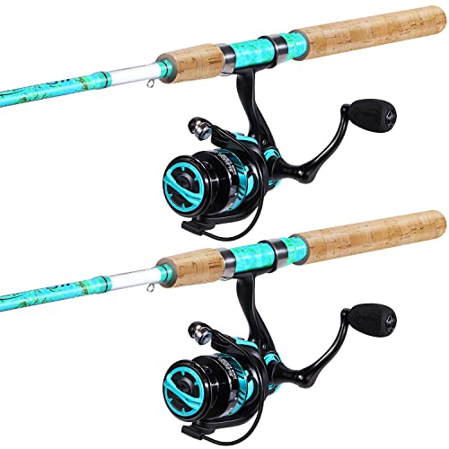Sougayilang Fishing Rod and Reel Combo, 2-Piece 5-Foot 6-Inch Graphite & Fiberglass Rod, Durable and Strong, Quickset Ant...