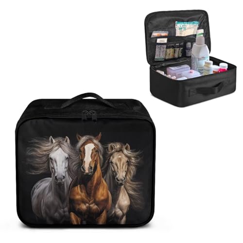 Rnyleeg Horse First Aid Kit Bag Portable First Aid Kits for Businesses Medium Emergency Medical Kit for Home Medicine Stor...