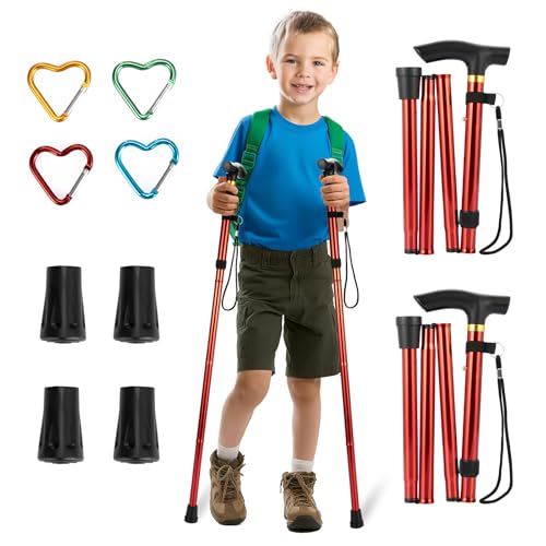 Elfzone Trekking Poles - Hiking Poles for Kids,Telescopic, Collapsible, Ultralight for Hiking