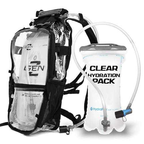 RAVERUNNER® Anti-Theft Hydration Backpack | Festival Approved Rave Backpack for Concert Goers, Leak-Free Festival Water Ba...