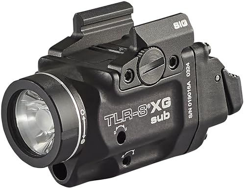 Streamlight 69437 TLR-8 X G sub 500-Lumen Rail-Mounted Tactical Weapon Light with Integrated Green Aiming Laser Exclusivel...