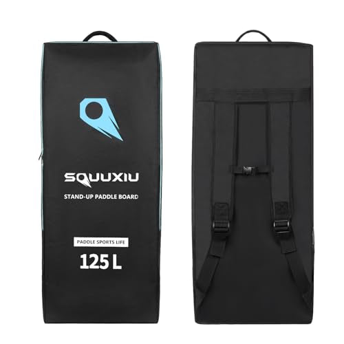 SOUUXIU 105L/125L Inflatable Paddleboard Bag Durable SUP Board Backpack Bag Large Capacity Stand Up Board Travel Bag Porta...