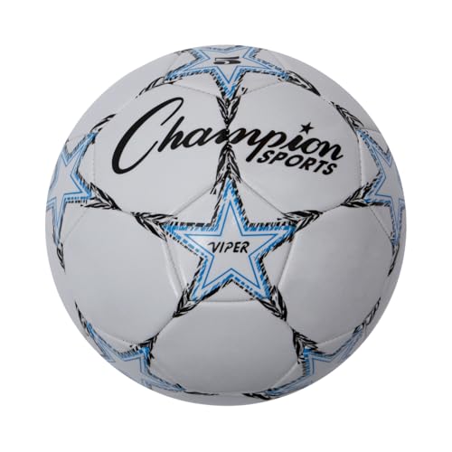 Champion Sports Viper Soccer Ball – Sizes 3, 4, 5 – Soft Touch TPU Cover, Durable Butyl Bladder, Youth & Adult Training Ba...