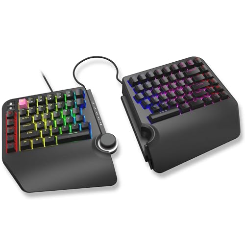 Cloud Nine ErgoTKL Ergonomic Tenkeyless Mechanical Keyboard for PC – Kailh Brown – TKL RGB Backlit Ergo Split Key Board