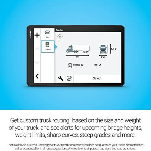 Garmin dēzl OTR1010, Extra-Large, Easy-to-Read 10” GPS Truck Navigator, Custom Routing, High-Resolution Birdseye Satellite...