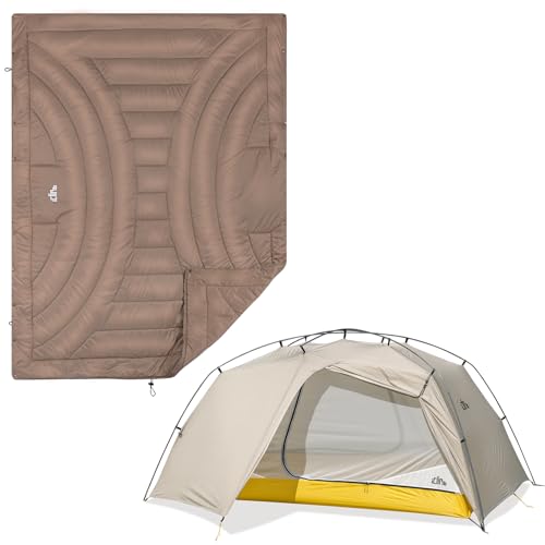 iClimb 1 3M Thinsulate Insulation Warm Blanket and 1 Ultralight 3 Season Tent, Ultralight Compact for Adults Outdoor Campi...