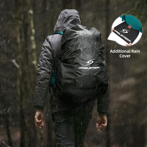 Maelstrom Hiking Backpack,40L Waterproof Camping Backpack,Men Women Packable Hiking Daypack with Rain Cover,Lightweight Tr...