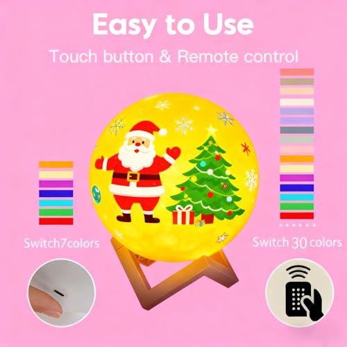 HOLA Paint Your Own Moon Lamp Kit, 2025 Updated USB Rechargeable, DIY Arts Supplies and Crafts Kit, Christmas Gifts for Gr...