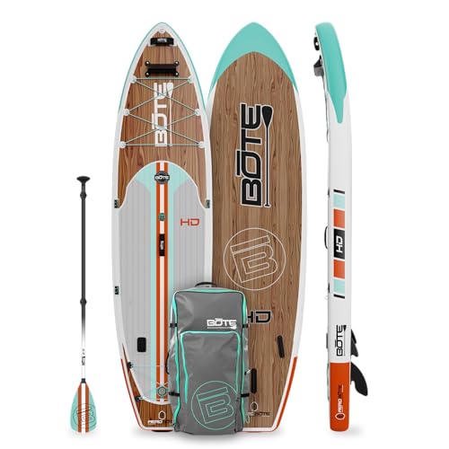 BOTE HD Aero Inflatable Stand Up Paddle Board MAGNEPod Compatible Blow Up iSUP with Paddle Travel Backpack Adults Kids Fam...