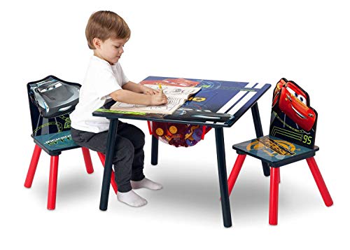 Delta Children Kids Table and Chair Set With Storage (2 Chairs Included) - Ideal for Arts & Crafts, Snack Time, Homework &...