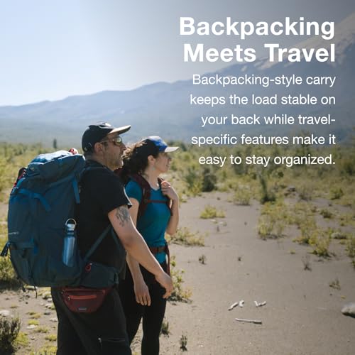 Osprey Farpoint Trek 55L Men's Travel Backpack, Muted Space Blue