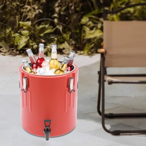 10.57 Gal Insulated Beverage Dispenser with Faucet & Locking Clips, Stainless Steel Large Capacity Insulated Container for...