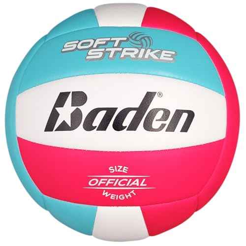 Baden | Soft Strike | Cushioned Synthetic Leather Recreational Volleyball | Indoor/Outdoor for Beginners & Youth | Official Size