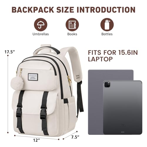 FIUAIE School Backpack for Teen Girls Bookbag: 15.6 inch Cute College Backpacks for Women Laptop Back Pack Stylish Teens B...
