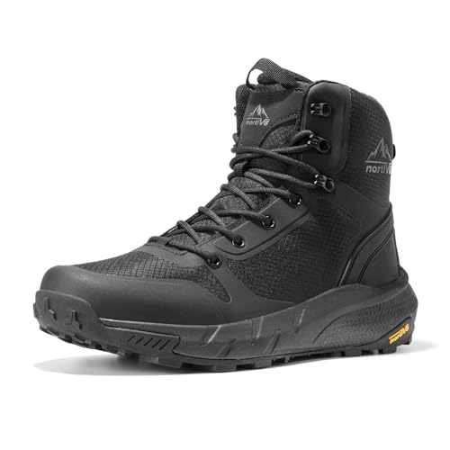 NORTIV 8 Men's Military Tactical Boot Lightweight Comfortable Boots for Work All Day Side Zipper Motorcycle Combat Hiking ...