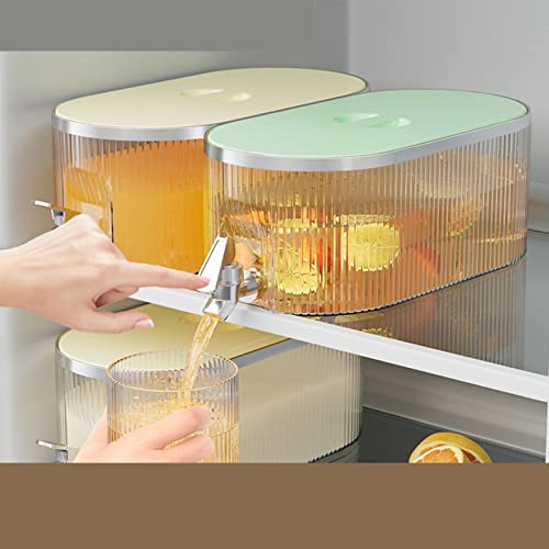 Water Dispenser, Beverage Dispenser Drink Jug Dispenser Drink Dispenser for Fridge Refrigerator Cold Water Kettle with Fau...