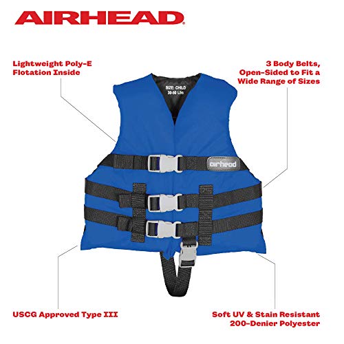 Airhead Children's General Purpose Life Vest, Multiple Colors Available