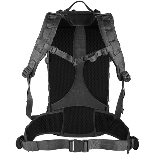 MAXPEDITION Gyrfalcon Backpack (Black) 36L Tactical Backpack with Detachable Waist Pack, MOLLE Internal Frame Rucksack, Mi...