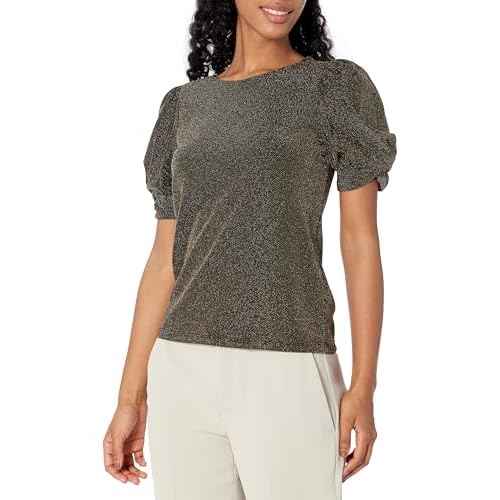 DKNY Women's Everyday Essential Puff Sleeve Top
