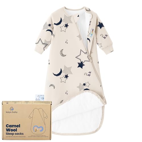 kaiya baby Unisex Sleeping Bag for Babies and Toddlers 2.5 Tog Sleep Sack, Long Sleeve Sleep Sack, Wearable Blanket Baby