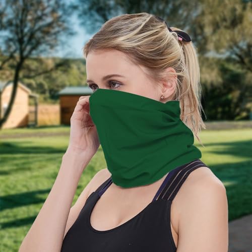 Solid Color Cooling Neck Gaiter Face Mask Lightweight Sun Protection Bandana Multifunctional Headwear Cycling Hiking Sports