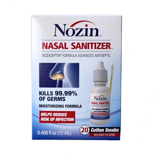 Nozin® Nasal Sanitizer® Antiseptic 12mL Bottle | Kills 99.99% of Germs | 60+ Applications | Trusted by Hospitals | Made in The USA
