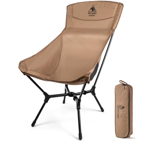 ONETIGRIS OasisFlex Camping Chair,High Back Folding Chair with Carry Bag,Great for Camping,Beach,Picnic,Park,Lawn,Sports a...