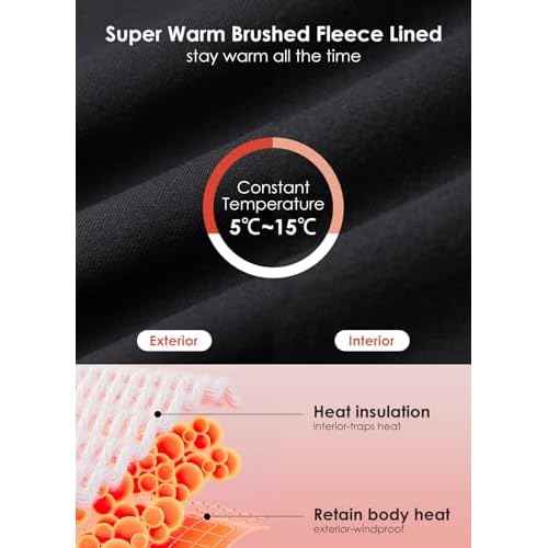 baleaf Men's Fleece Thermal Long Sleeve Shirt Cold Weather Workout Tops Moisture Wicking Running Shirt