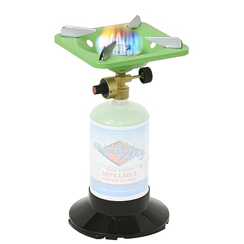 Flame King YSNVT-508 Portable BottleTop Camping Stove with Stable Lightweight Base Stand, Great for Outdoor Cooking, Backp...