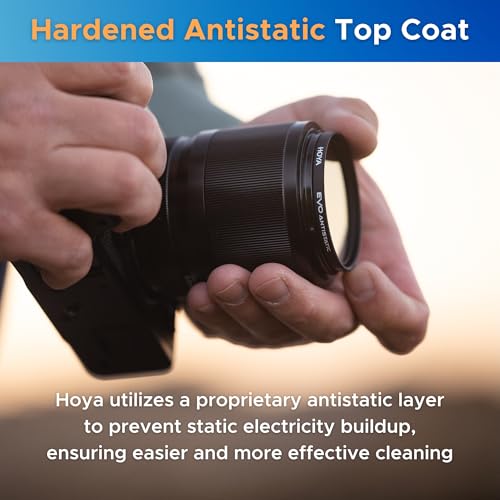 Hoya Evo Antistatic 49Mm Filter - Premium Optical Glass W/ 16-Layer Smc Lens Protector For 99.8% Light Transmission, 3Mm Thick,
