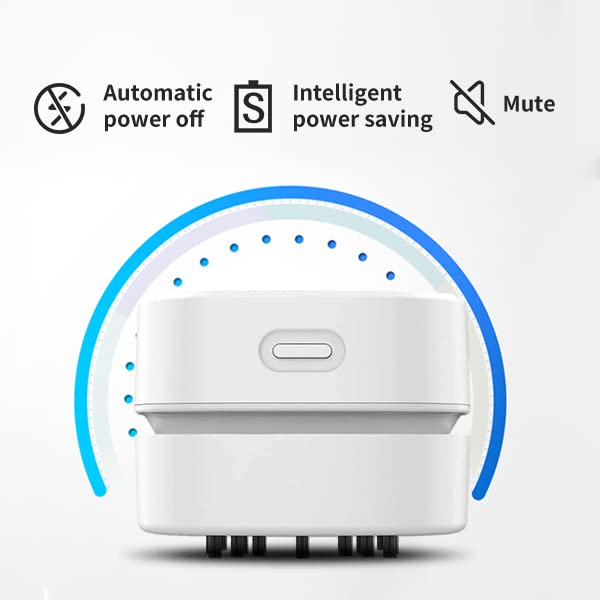 TRZLIFE Desk Vacuum Cleaner, Rechargeable and Durable Mini Desktop Vacuum with Bonus Accessories Desk Cleaner Sucks Tiny Items and Crumbs from Desktop Drawer Countertop Ideal as a White Elephant Gift
