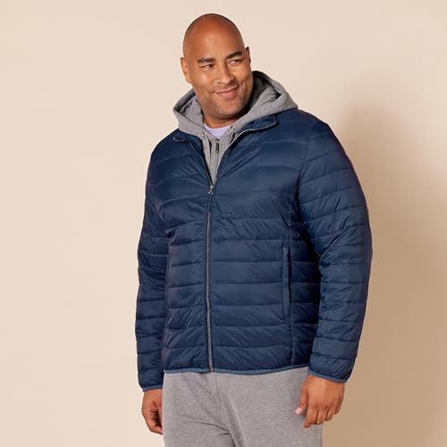 Amazon Essentials Mens Packable Lightweight Water-Resistant Puffer Jacket (Available in Big & Tall)