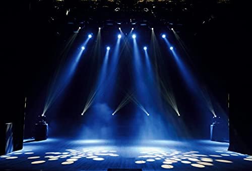 Yeele 8x6ft Stage Spotlight Backdrop for Photography Blue Light Concert Background Superstar Drama Play Live Music Show Ba...