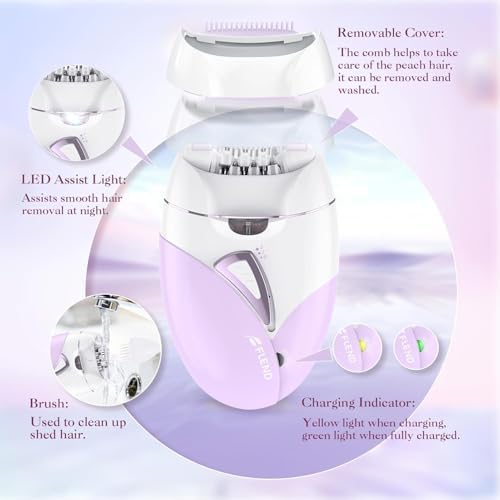 Epilator,Epilator for Women Facial Hair Removal Rechargeable,2 Speeds Hair Removal,Hair Removal Device with 36 Tweezers,Hair Removal for Women Legs/Face/Bikini/Arms,Womens Electric Shaver Smooth Skin
