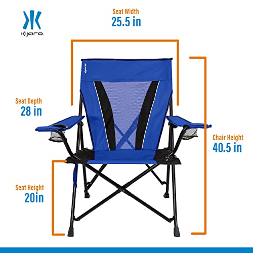 Kijaro XXL Dual Lock Portable Camping Chair - Supports Up to 400lbs - Enjoy The Outdoors in a Versatile Folding Sports & O...