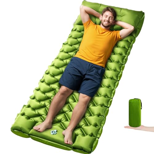 Oramoose Camping Sleeping Pad, Ultralight Camping Mat with Pillow Built-in Foot Pump, Inflatable Sleeping Pads Compact for...